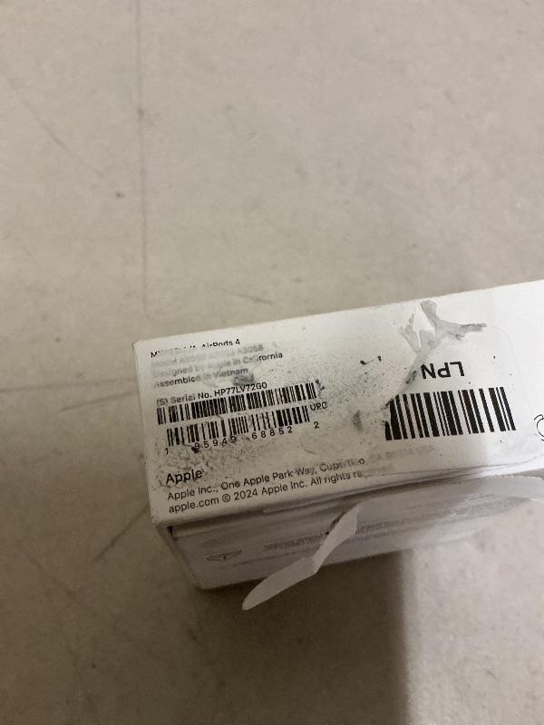 Photo 1 of Apple AirPods 4 Wireless Earbuds, Bluetooth Headphones, Personalized Spatial Audio, Sweat and Water Resistant, USB-C Charging Case, H2 Chip, Up to 30 Hours of Battery Life, Effortless Setup for iPhone