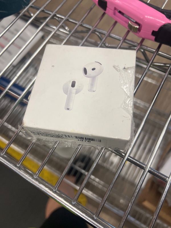 Photo 1 of Apple AirPods 4 Wireless Earbuds, Bluetooth Headphones, with Active Noise Cancellation, Adaptive, Transparency Mode, Personalized Spatial Audio, USB-C Charging Case, Wireless Charging, H2 Chip