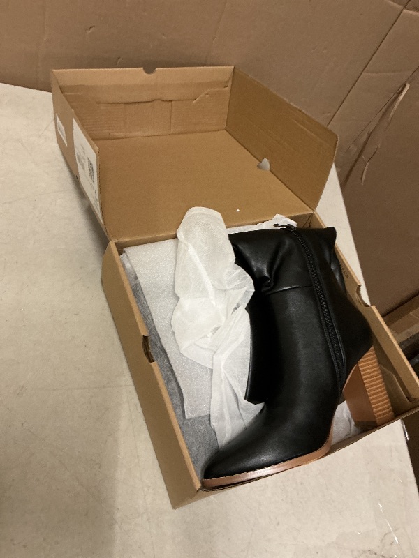 Photo 1 of Juliet Holy Womens Knee High Boots Stacked Block Heel Pointed Toe Riding Boots Black