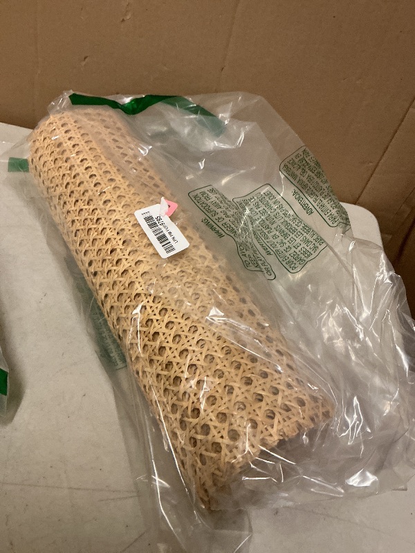 Photo 1 of 16" x9.8FT Natural Rattan Cane Webbing, Woven Open Mesh Cane Net Roll for DIY Caning Furniture Decor Projects: Chair, Cabinet, Ceiling and Door(119x16 in)