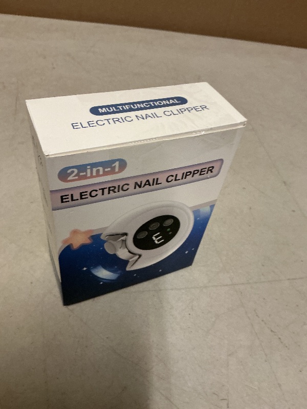 Photo 1 of 2-in-1 Electric Nail Clipper, Baby Nail Clipper with File & 3 Speed Gears, Baby Nail Trimmer Electric with LED Light & Storage Box, Automatic Nail Clippers for Baby, Adult, Seniors