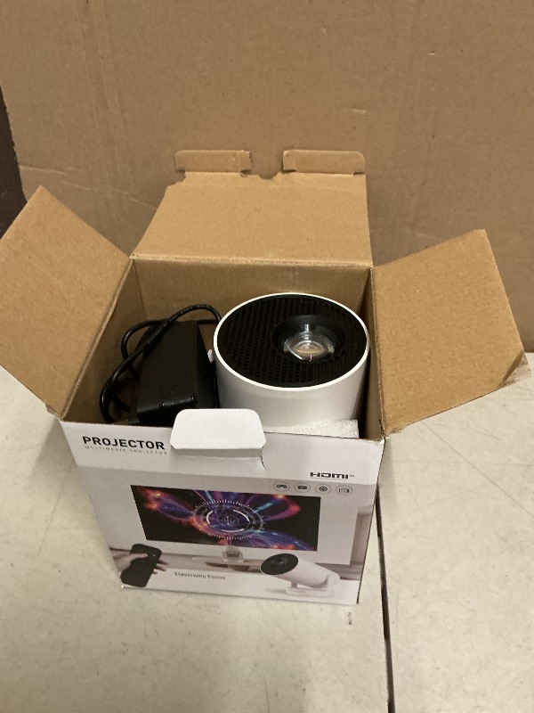 Photo 1 of [Electric Focus]Mini Portable Projector with 4K Support, Bluetooth 5.4 WIFI6, 5watt Sound Base Speaker, 260 ANSI, Android 11, 210° Rotation , Auto Keystone Correction Video Projector HY300 PLUS