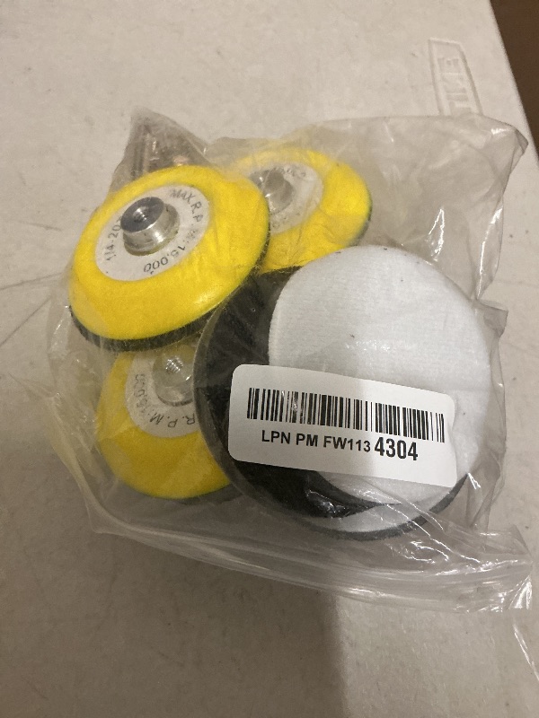 Photo 1 of 3 Inch (75mm) Hook and Loop Sanding Pad for Sanding Discs with 1/4 inches Shank Drill Attachment and Soft Foam Layer Buffering Pad, 5 Packs