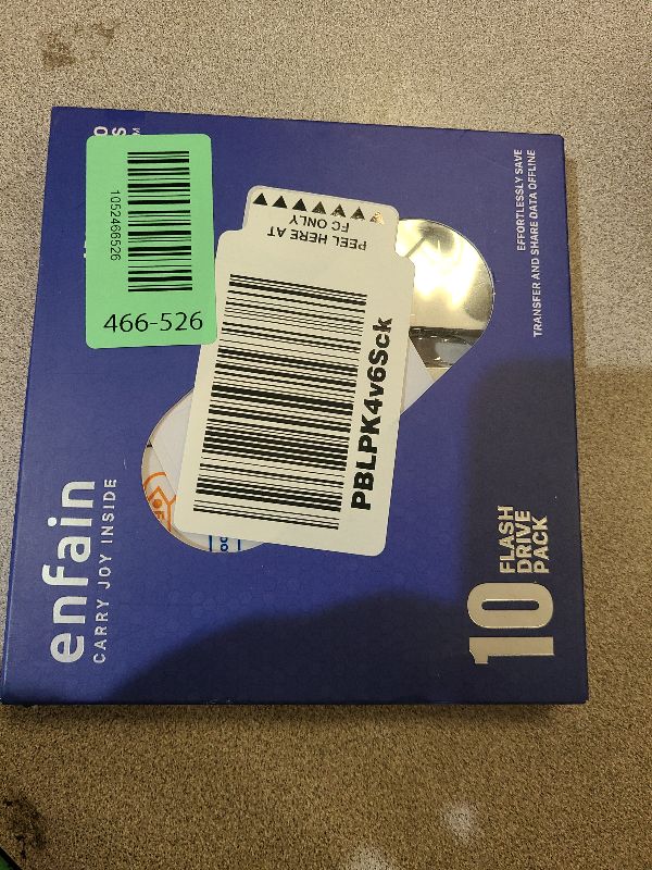 Photo 1 of 10-Pack Enfain 16GB USB 2.0 Swivel Flash Drives: Shareable Data Storage for Home & Office Use (Black)