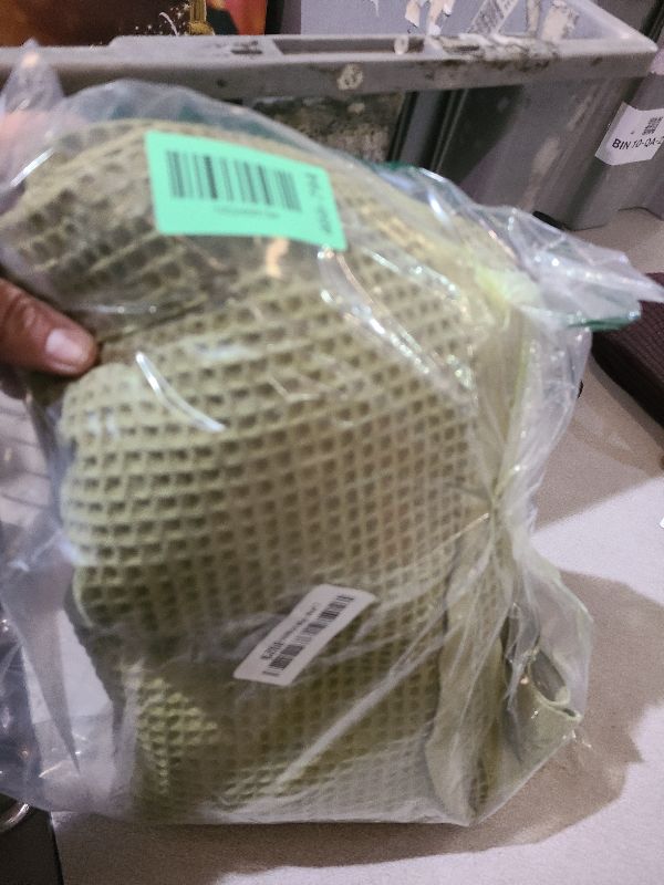 Photo 1 of 100% Cotton Blankets Queen Size for Bed - Waffle Weave Blankets for Summer, Lightweight and Breathable Soft Woven Blanket for Spring, White, 90x90 Inches (Olive Green, Throw (50" x 60"))