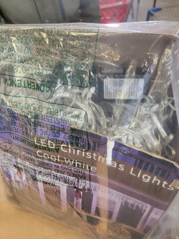 Photo 1 of 164FT 1620 LED Outdoor Christmas Lights - 360 Ice Drops, 12 Pro Modes with Timer Memory & Brightness, Waterproof Hanging Ice String Light for Holiday Wedding Garden Fence House Decor (Cool White)