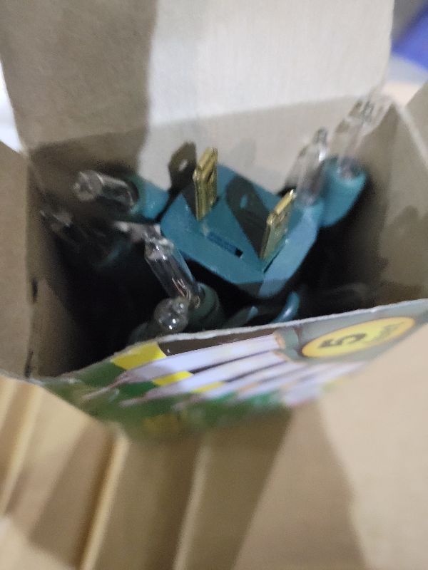 Photo 1 of 20-Count Clear Christmas Mini Lights, 5 ft Green Wire Strand