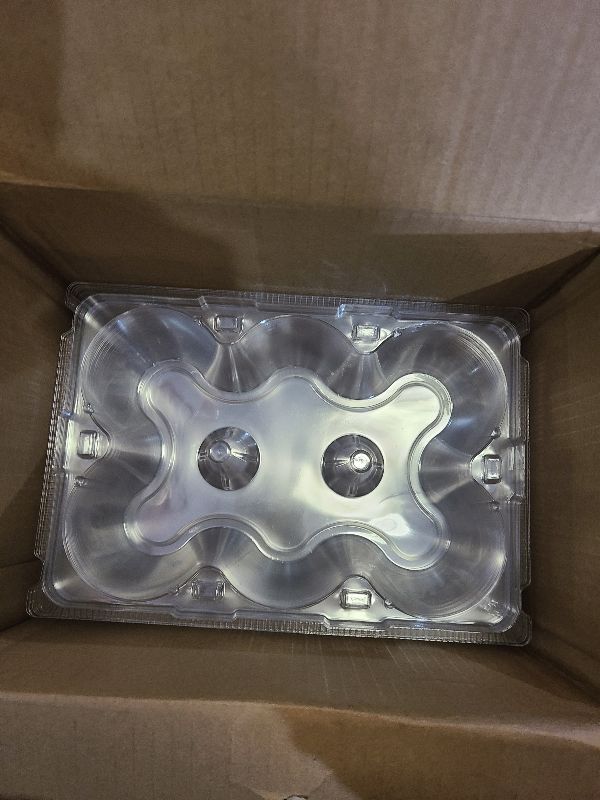 Photo 1 of (6 Count x 40 Sets) Stackable Cupcake Containers with 240 Pack Liners, Plastic Cupcakes Boxes Holders for 6 cakes, High Tall Dome Lid Cupcakes Carrier, Clear Cupcake Trays/Containers/Holders