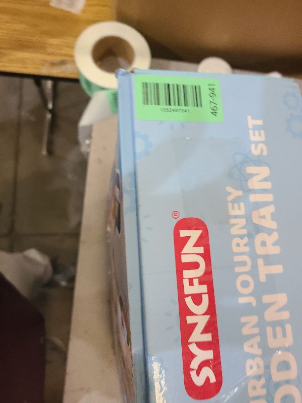 Photo 1 of 110PCS Wooden Train Set - Toy Magnetic Trains with Wooden Track Set for Kids Ages 3-8, City Scene Railway Set, Perfect Christmas Birthday Gift for Grandkids Toddlers Boys Girls