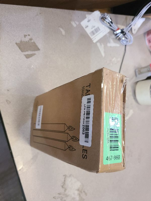 Photo 1 of 12 Pack Ivory Taper Candles 10 inch - Taper Candles Dripless, Smokeless, Unscented - 8 Hours Long Burning - Hand Poured Tall Candlesticks - Perfect for Home Decor, Weddings, and Special Occasions