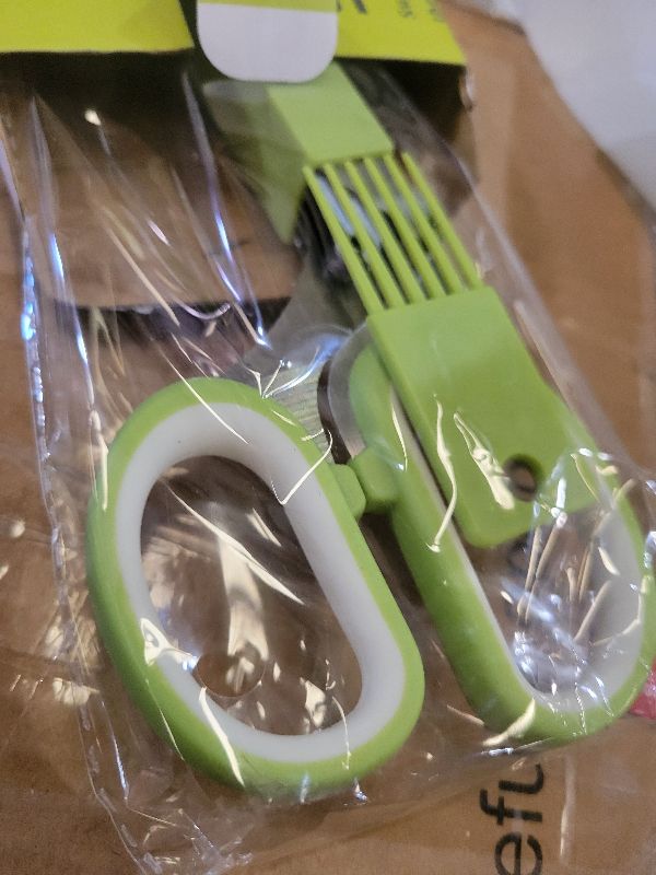 Photo 1 of 2025 Upgraded Herb Scissors, Effortless Herb Shears Cutter Tool with Sharp Stainless Steel Blades for Fresh Herbs, Must-Have Kitchen & Cooking Gadget, Green