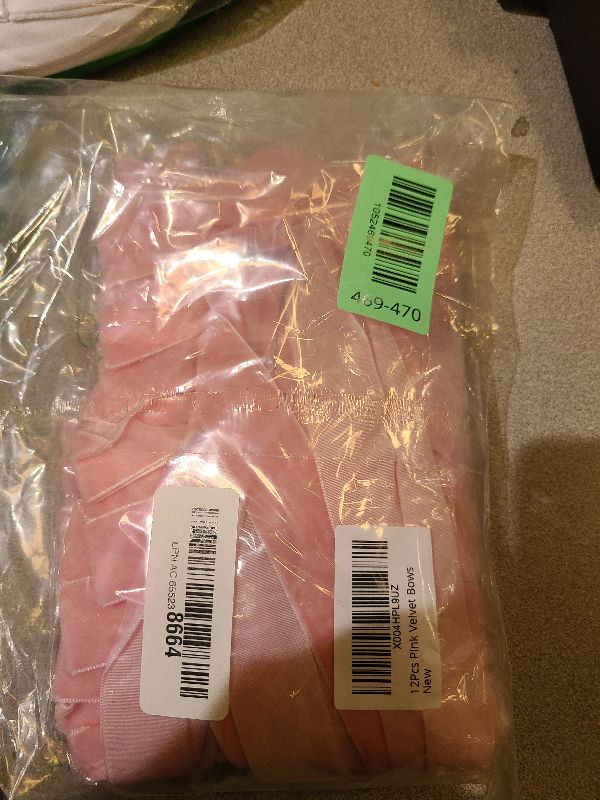 Photo 1 of 12Pcs Pink Velvet Bows Christmas Tree Decorations,5in x 10in Valentines Day Ornaments for Tree Home Coquette Room Birthday Party Front Door Wedding Holiday Decor