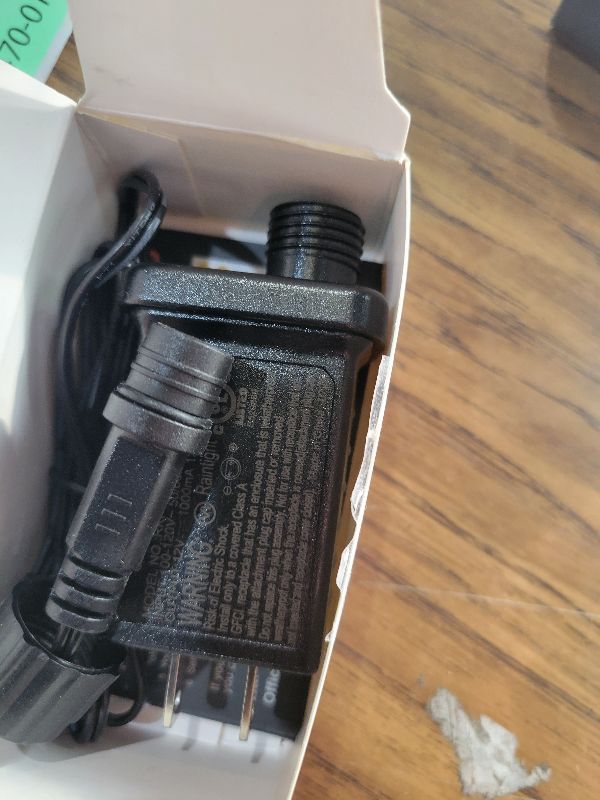 Photo 1 of 12V 12W 1A Class 2 Power Supply, AC to DC Low Voltage Transformer, IP44 Inflatable Power Adapter for LED Strip Lights, Christmas Decor Light, Indoor/Outdoor Use, UL Listed