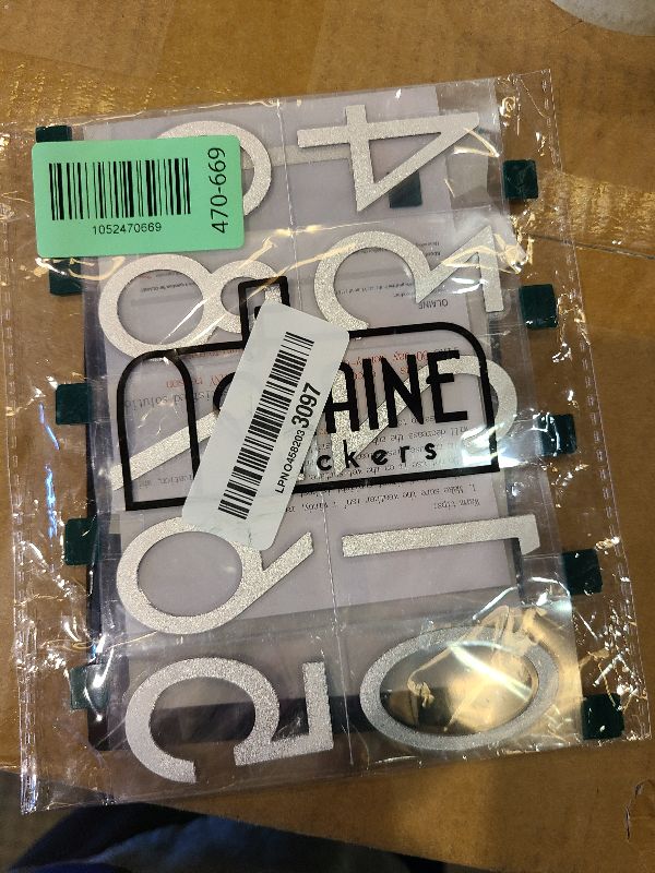 Photo 1 of 2 inch Reflective Mailbox Numbers for Outside, 5 Sets Number Stickers with Sticky Tabs for Easy Backing Peeling, Pre-cut Self Adhesive Vinyl House Numbers