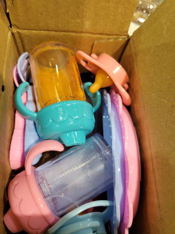 Photo 1 of 13 Pcs Baby Doll Accessories Magic Bottle Set,Pretend Play Feeding Toy Set with Package,Doll Feeding Set for Kids Girls,Magic Disappearing Juice Milk Bottles,Sippy Cups,Pacifiers,Bowl Spoons