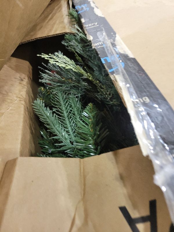 Photo 1 of 2 Pack 24 Inch Lighted Outdoor Christmas Tree with Dual Color LED Lights, Remote Control Battery Operated Pre-lit Pathway Urn Filler, Christmas Porch Decorations for Home, Porch & Yard