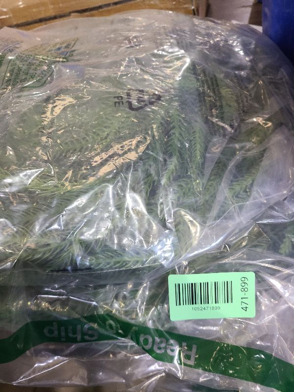 Photo 1 of 2 Pcs Artificial Norfolk Pine Garlands Christmas, 9 FT Dense Real Touch Winter Pine Garland Ornament, Green Artificial Greenery Garland for Table, Mantle, Wall, Indoor, Outdoor Christmas Decorations