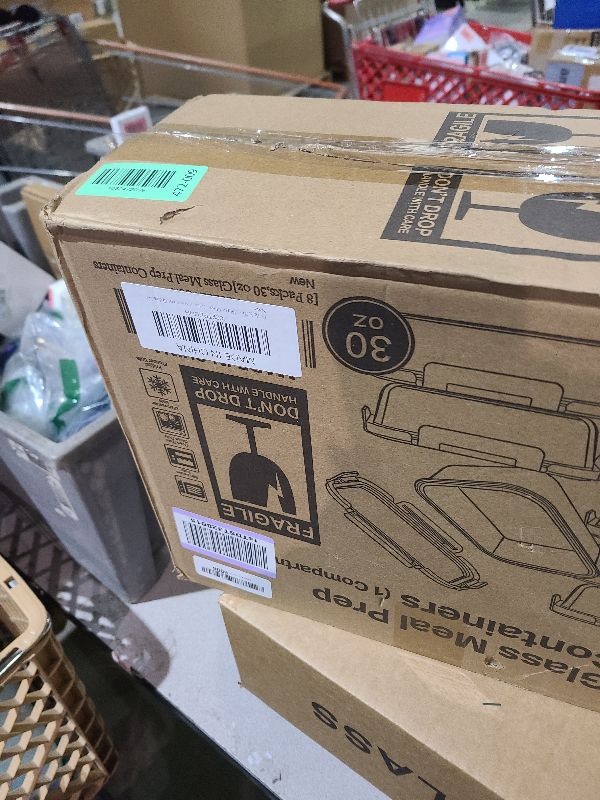 Photo 1 of [8-Pack,30 oz]Glass Meal Prep Containers,MCIRCO Glass Food Storage Containers,Airtight lunch Containers with Lids, Microwave, Oven, Freezer and Dishwasher, White