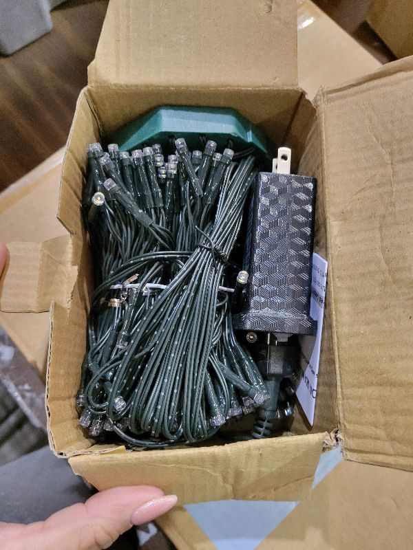 Photo 1 of 2025 New Christmas Tree Lights with Voice Control Outdoor/Indoor, 480LED 8FT 16 Lines Cascading Twinkle Lights Green Wire,12 Modes & Timer, Waterproof Waterfall Lights for Xmas Decor (Warm White)