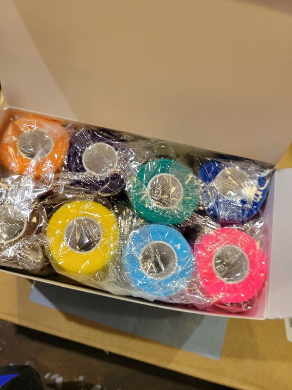 Photo 1 of 16 Pack Self Adhesive Bandage Wraps,2" X 5 Yards Non-Woven Elastic Cohesive Bandage Wrap, Color Athletic Tape for Wrist, Vet Wrap, Ankle Tape (Multicolour)