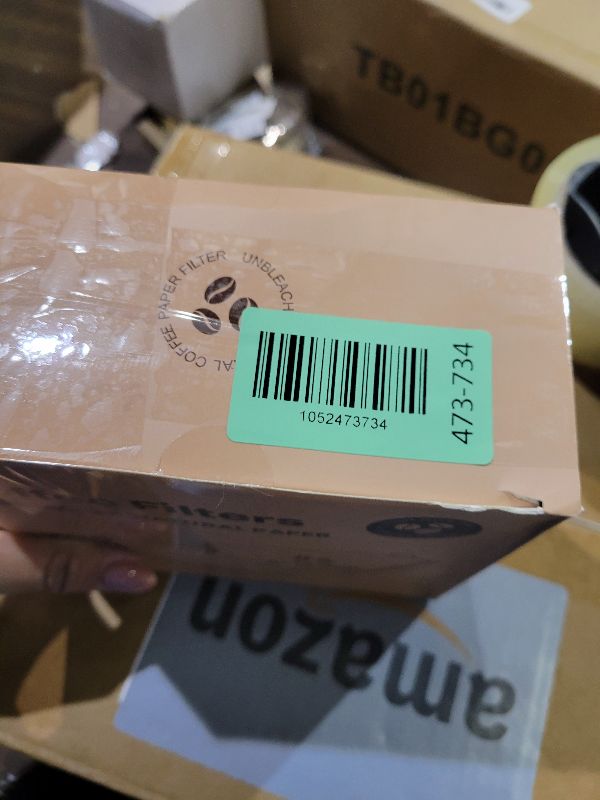 Photo 1 of 200 Count #4 Cone Coffee Filters 8-12 Cup, Unbleached Natural Coffee Paper Filters, No Blowout, Disposable Coffee Filter for Pour Over and Drip Coffee Maker