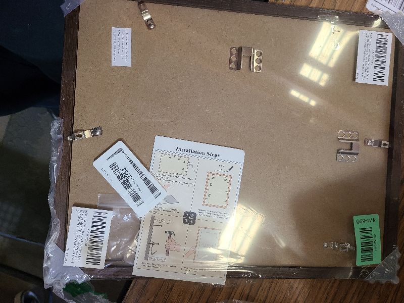 Photo 1 of 11x14 Picture Frame, Solid Oak 11 x 14 Photo Frame with Mat to 8x10, 14 x 11 Wooden Frames for Wall, 11x14 Natural Oak Wood Frame, (Walnut Set of 1)