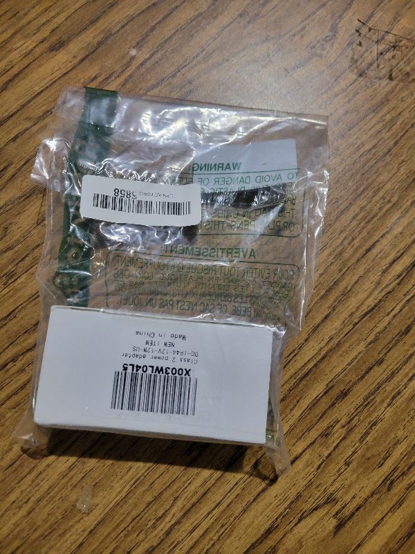 Photo 1 of 12V 12W 1A Class 2 Power Supply, AC to DC Low Voltage Transformer, IP44 Inflatable Power Adapter for LED Strip Lights, Christmas Decor Light, Indoor/Outdoor Use, UL Listed