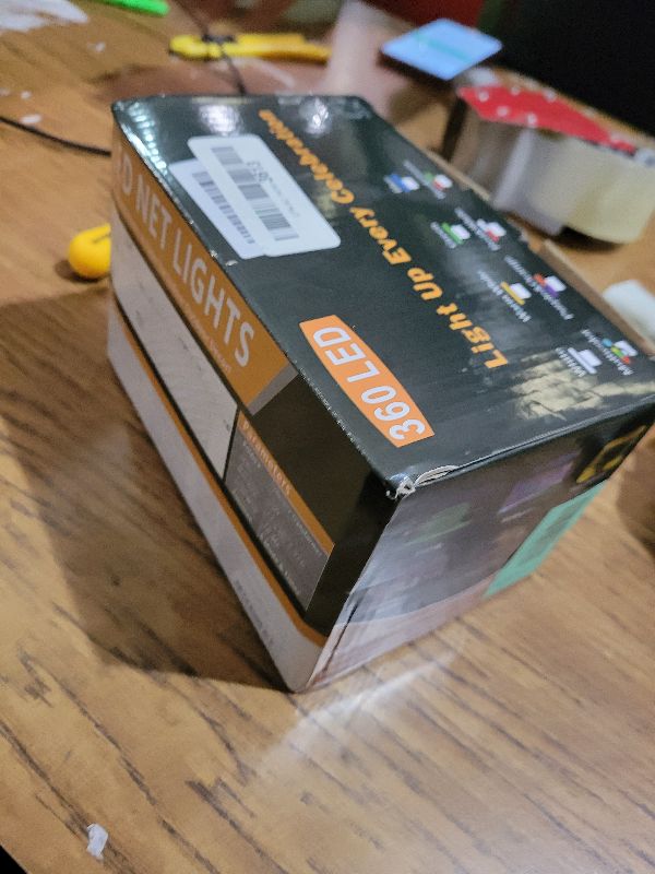 Photo 1 of 21ft x 5ft 360 LED Colorful Christmas Net Lights, 8 Modes Connectable Outdoor String Lights for Yard, Garden, Party Decor