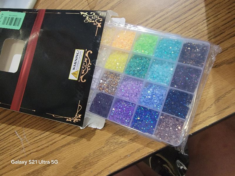 Photo 1 of 32000Pcs Resin Jelly Rhinestones for Bedazzling, Multicolor 3mm Flatback Gems for Diamond Art, Bedazzler Kit with 3Pcs 10ml B7000 Jewelry Glue for Nail Art Crafting Book Makeup