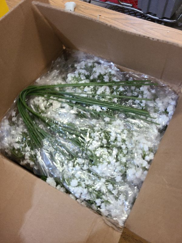 Photo 1 of 100 Pcs Babys Breath Artificial Flowers, Baby Breath Flowers Artificial Bulk, Real Touch White Fake Flowers, Faux Babies Breath Gypsophila for Wedding Home Decor Floral Arrangement