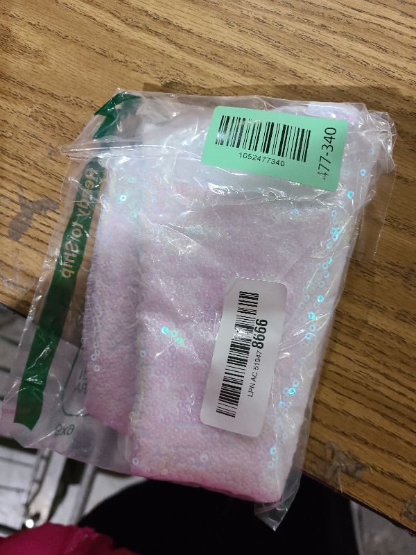 Photo 1 of 24 Inch Square Sequin Christmas Tree Skirt, Small Iridescent White Sparkly Xmas Decoration for Tabletop Trees, Apartments, Dorm Rooms and Small Spaces