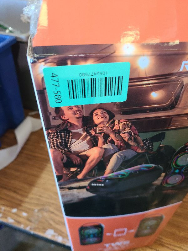 Photo 1 of ABigDay Party Bluetooth Speaker Up to 40W Sound Peak, Dynamic LED Lights, 8 Vibrant Colors & 5 Light Modes, Micro SD Slot, AUX, USB & Microphone Input, 6-Hours Playtime, Ideal for Events & Parties