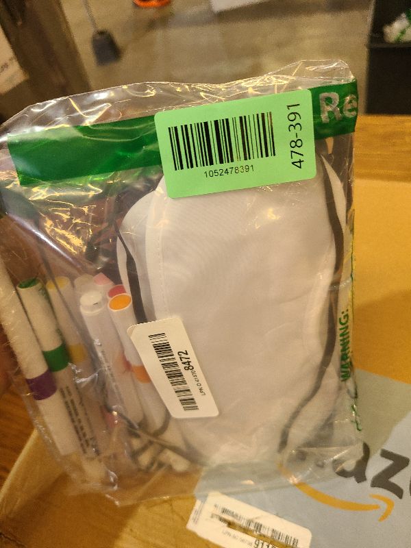 Photo 1 of 12 PCS Eye Mask Sleepover Party Supplies Slumber Party Favors for Girls Pajama Party Decorations Sleep White Black Soft Shade Blindfold Eye Covering Color The Bulk Game Stuff with 8 PCS Fabric Pens