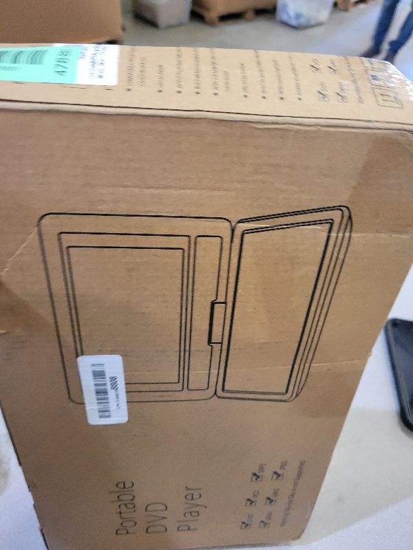 Photo 1 of 11.5" Portable DVD Player for Kids and Car, 9.5" Swivel HD Screen with 4-6 Hours Built-in Battery, Support Sync Screen to TV, Support SD Card/USB/Multiple Disc Formats (Black)