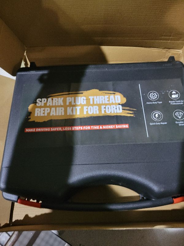 Photo 1 of 38900 Two Valve Tool Kit for Ford Triton,Thread Spark Plug Thread Repair Kits,Foolproof Repair System Spark Plug Repair Kit Compatible with Ford 4.6L,5.4L and 6.8 V-10 Ford Triton Two Valve Engines