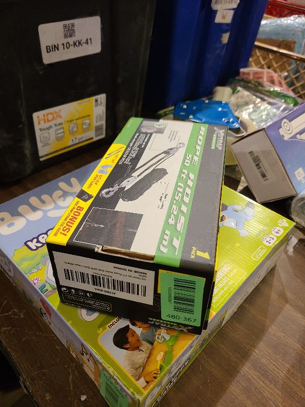 Photo 1 of ?XSTRAP STANDARD Heavy-Duty Block and Tackle Pulley System, 1000LB wCapacity, 5:1 Lifting Power, 50FT Rope Hoist with 2 Soft Loops for Garage, Hunting, Tree Cutting, Deer Hoist, DIY Attic Lift, Black