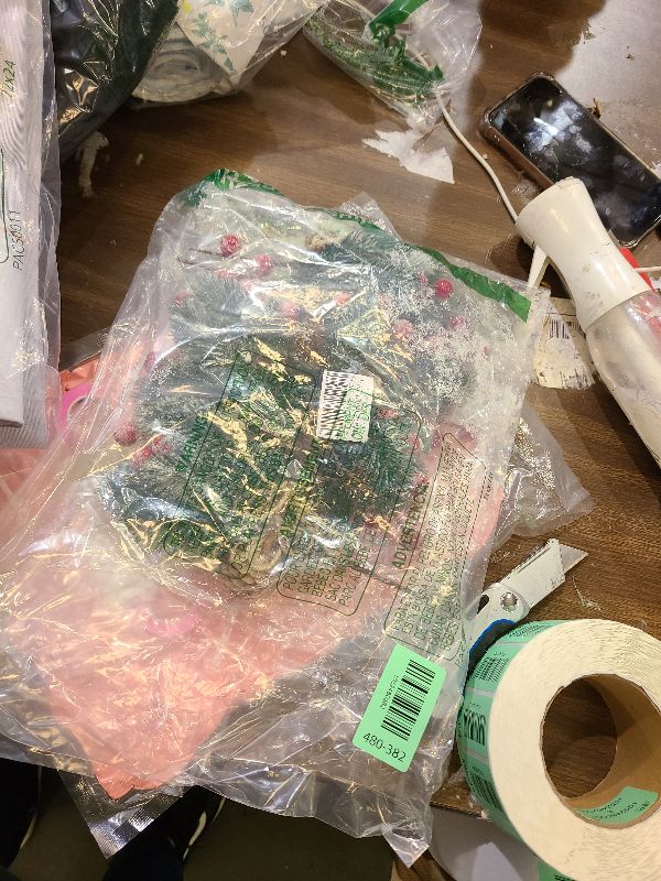 Photo 1 of 12 Pcs Artificial Christmas Floral Picks,Artificial Holly Berry Stems Pine Cones Pine Branches, Christmas Tree Picks and Sprays, Xmas Ornaments DIY Wreath Wedding Home Decor Silk Flower Arrangements