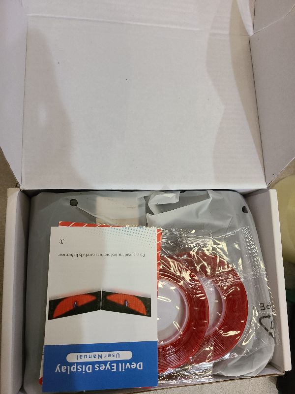 Photo 1 of 2Pcs LED Eyes for Truck Windshield | Devil Eyes Light for Cars | Flexible Scrolling Programmable LED Signs | Can Edit Text/Graffiti/Animations