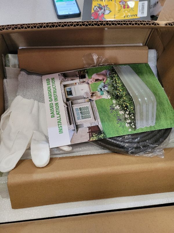 Photo 1 of 1MORE Raised Garden Bed -4X2X1 Galvanized Planter Box for Outdoor Gardening,3 in 1 Modular Raised Bed Kit with Protective Tape, Gloves for Herb?Ideal for Vegetables and Plants.Green-1Pcak