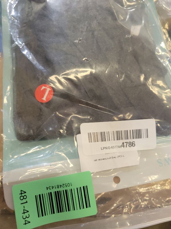 Photo 1 of 2 PCS Cat Recovery Suit for Spay Abdominal Wounds Female, Cat Onesie for Cats After Surgery, Pet Surgery Recovery Suit Kitten Onesie for Cats Anti Licking (Grey (2PCS), Large)