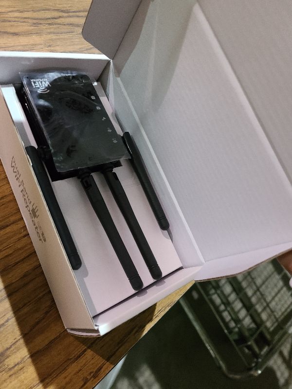 Photo 1 of 12880 Sq.Ft Range WiFi Extender Signal Booster Dual Band 5GHz/2.4GHz, 105-Device Compatibility, Simple Installation, WiFi Extender