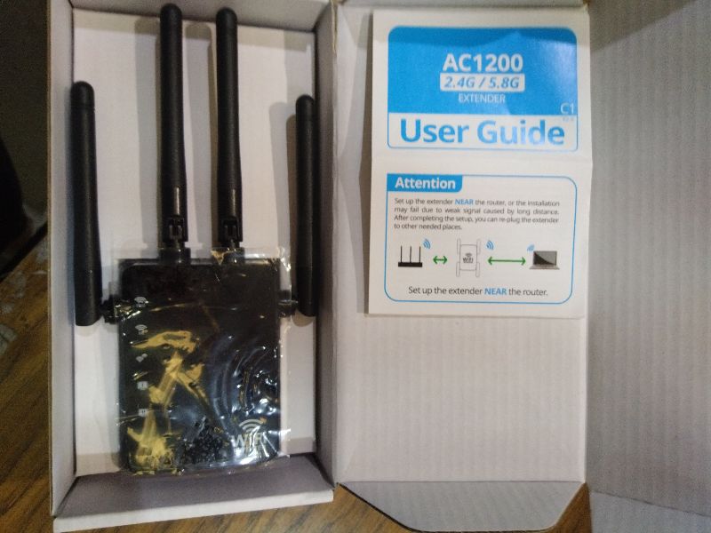 Photo 1 of 12880 Sq.Ft Range WiFi Extender Signal Booster Dual Band 5GHz/2.4GHz, 105-Device Compatibility, Simple Installation, WiFi Extender