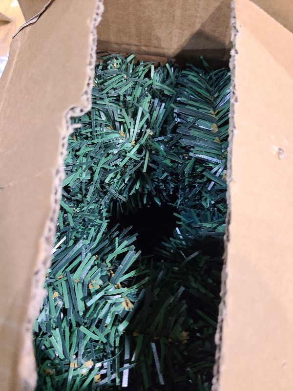 Photo 1 of 10 Pcs Christmas Wreath 10 Inch Green Artificial Wreaths DIY Faux Plain Wreaths Front Door Green Farmhouse Cabinets Wreath Indoor Outdoor Wall Decor(Classic)