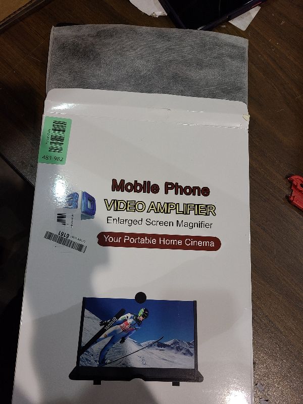 Photo 1 of 18 Inch Screen Magnifier for Cell Phone – 3D HD Magnifing Screen Enlarger Projector for Movies Videos and Gaming – Foldable Phone Stand Holder with Screen Amplifier–Compatible with All Smartphones