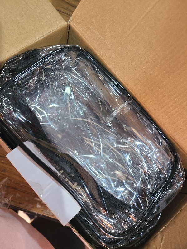 Photo 1 of 16 Pieces Clear Makeup Bags Bulk, TSA Approved Toiletry Bag for Travel, PVC Waterproof Travel Small Pouches Clear Pouch with Zipper for Men and Women Carry-on Travel Essentials Cosmetic Bags (Black)