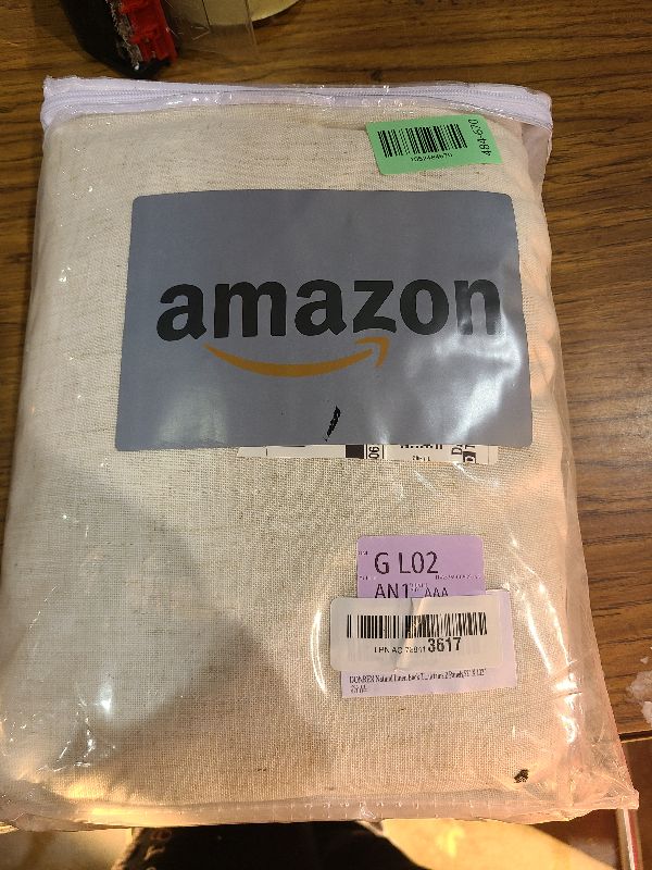 Photo 1 of 132 Inch Length Linen Curtains for High Ceiling Villa Living Room,2 Panels Set Hanging Back Tab Hooks Pleated Privacy Semi Sheer 11FT Extra Long Vintage Curtain Drapes for Hote,Cream Ivory/Light Beige