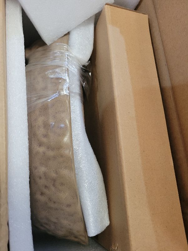 Photo 1 of KOKUNKA 3 Tier Fruit Bowl for Kitchen Counter, Ceramic Fruit Basket with Metal Stand Tiered Fruit Display Set for Fruit, Vegetable, Cake, Dessert, Nuts, Snack, Brown