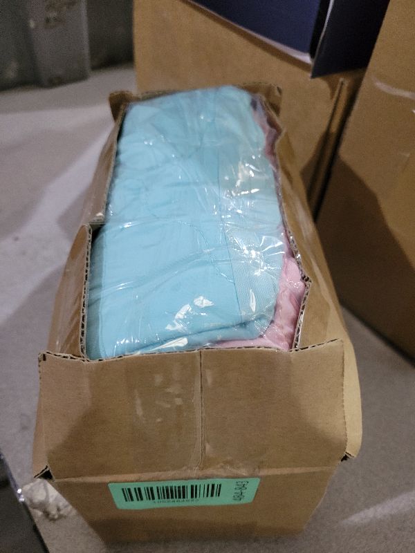 Photo 1 of 2 Pack Pack and Play Mattress Protector Sheets Fitted Waterproof Playard Mattress Pad Cover, Compatible with Graco Pack n Play & Dream On Me & Pamo Babe, Playpen/Playard Sheet, Pink&Aqua, 39" x 27"