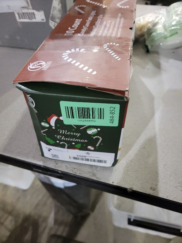 Photo 1 of 10" Christmas Candy Cane Lights (10PCS) for Landscape Decoration,Red & White Pathway Makers Lights (Include Stakes)