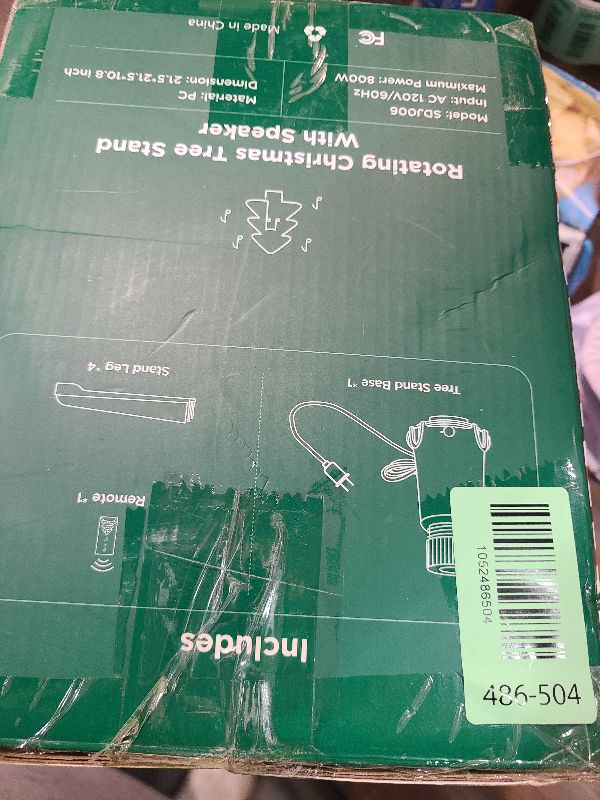 Photo 1 of ?Patent Pending? Musical Rotating Christmas Tree Stand, UL Certified Up to 9ft 120 lb Artificial Christmas Tree with Speaker, Spinning Stand with Remote, Fit for 1.25-2" in Tree Poles - 800W